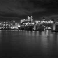 Buy canvas prints of London Skyline BW by David French