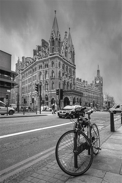 St Pancras Station BW Picture Board by David French