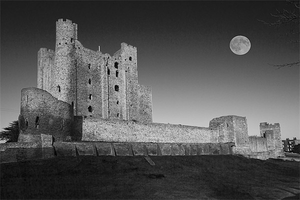 Rochester Castle Kent bw Picture Board by David French