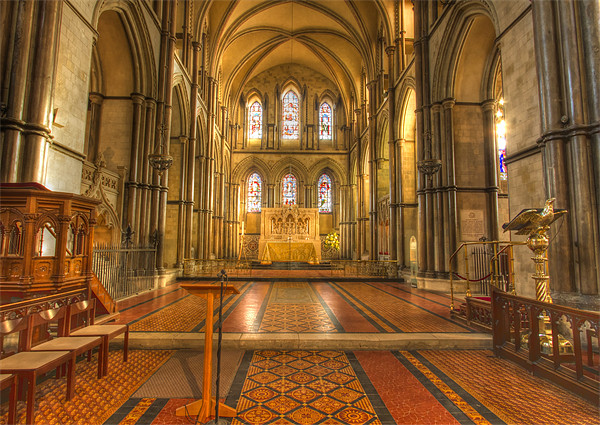 Rochester Cathedral interior HDR. Picture Board by David French