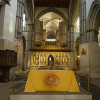 Buy canvas prints of Rochester Cathedral interior by David French