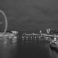 Buy canvas prints of London Skyline bw by David French