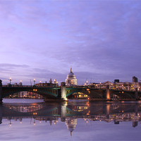 Buy canvas prints of London Skyline reflections by David French