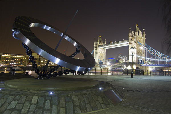 Tower Bridge Night Picture Board by David French