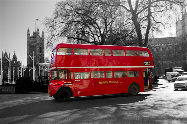 Classic Red Routmaster bus Picture Board by David French