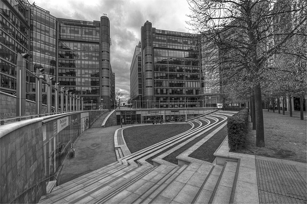Paddington Basin Offices bw Picture Board by David French