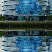 Buy canvas prints of GLC offices on the Southbank by David French
