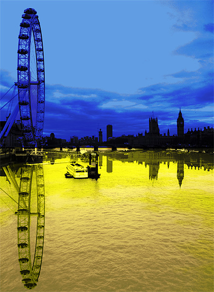 London Skyline Picture Board by David French