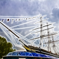 Buy canvas prints of Cutty Sark Greenwich Fractals by David French