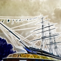Buy canvas prints of Cutty Sark Greenwich Fractals by David French