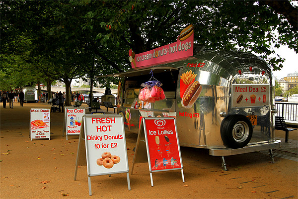 Ice Cream trailer Picture Board by David French