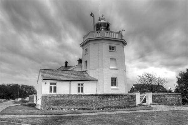 Trinity House Lighthouse BW Picture Board by David French