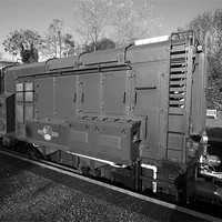 Buy canvas prints of Steam Railway bw by David French