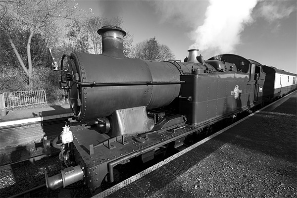 Steam Railway bw Picture Board by David French