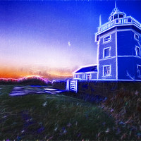 Buy canvas prints of Trinity House Lighthouse Fractals by David French