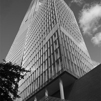 Buy canvas prints of The Shard skyline BW by David French