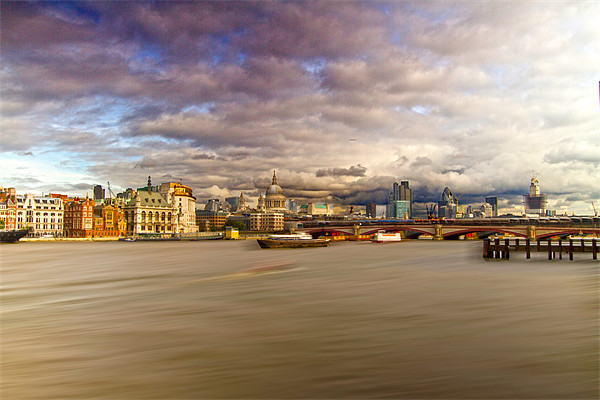 London  Skyline Waterloo  Bridge Picture Board by David French
