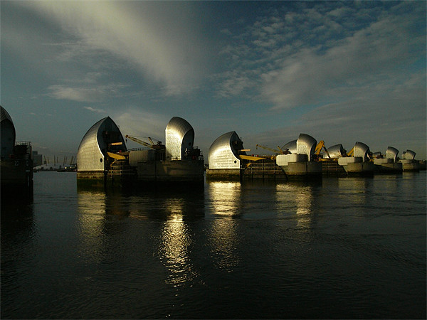 Thames Flood Barrier Picture Board by David French