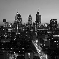 Buy canvas prints of City of London Skyline BW by David French