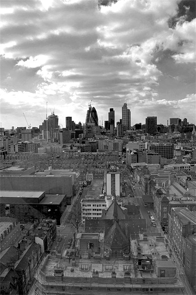City of London Skyline BW Picture Board by David French