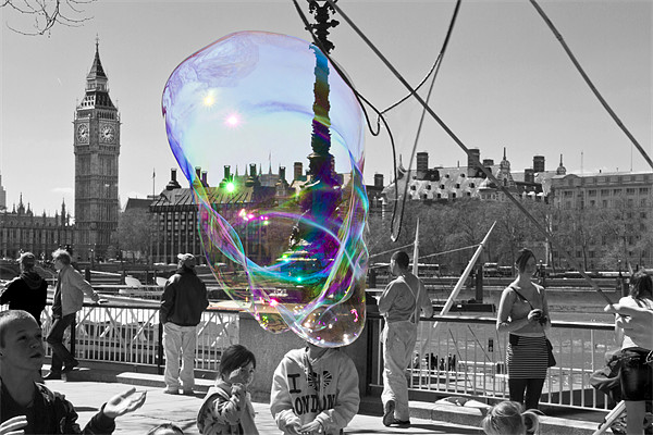 Bubbles Big Ben Picture Board by David French