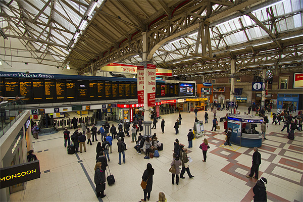 Victoria railway station London Picture Board by David French