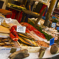 Buy canvas prints of Fish Stall Borough Market by David French