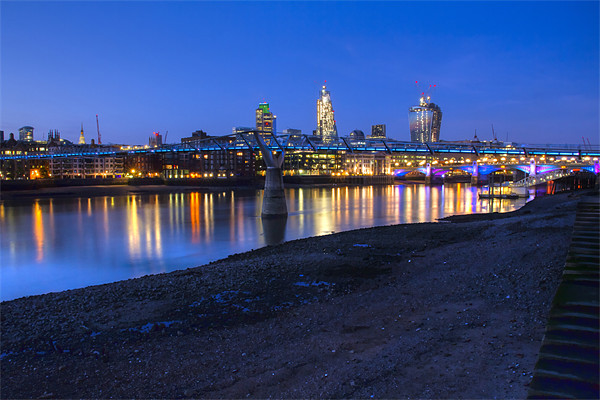 London Thames Bridges Picture Board by David French