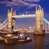 Buy canvas prints of Tower Bridge fractals by David French