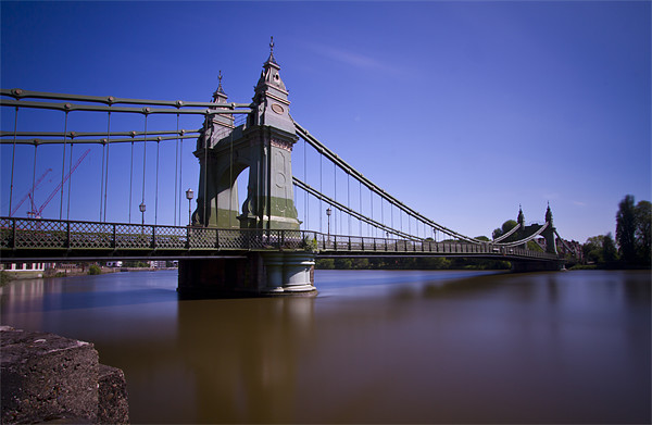 Hammersmith Thames Bridge Picture Board by David French