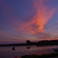 Buy canvas prints of Stanpit Christchurch Dorset sunset by David French