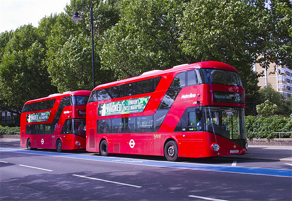 New London Red Bus Picture Board by David French