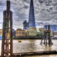 Buy canvas prints of The Shard London skyline by David French