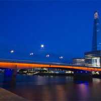 Buy canvas prints of London Bridge Shard night by David French