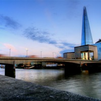 Buy canvas prints of The Shard London skyline by David French