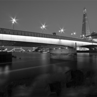 Buy canvas prints of London Bridge Shard night by David French