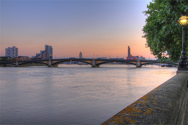 Battersea Bridge Thames London Picture Board by David French