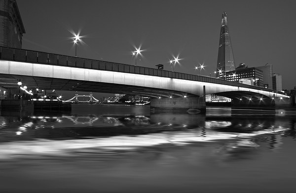 London Bridge Shard night HDR Picture Board by David French