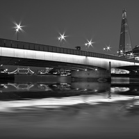 Buy canvas prints of London Bridge Shard night HDR by David French