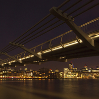 Buy canvas prints of Millenium Bridge Thames London by David French