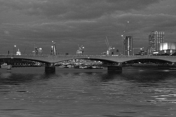 Waterloo  Bridge St Pauls London Picture Board by David French