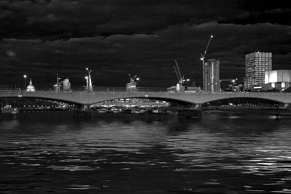 Waterloo  Bridge St Pauls London Picture Board by David French