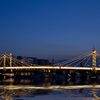 Buy canvas prints of Albert Bridge Thames  London by David French
