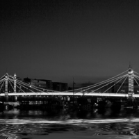 Buy canvas prints of Albert Bridge Thames  London by David French