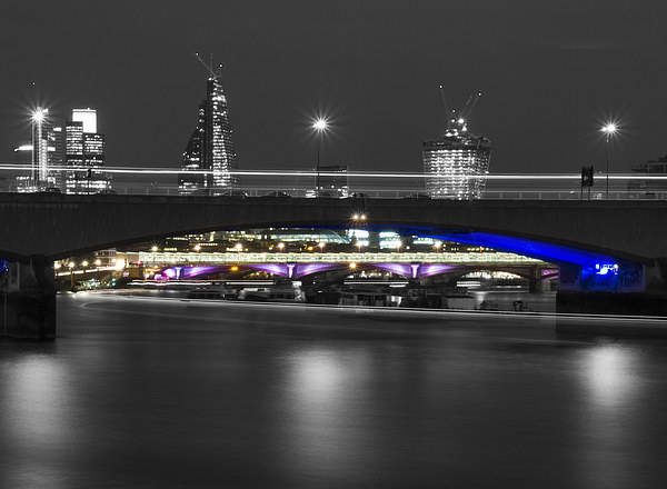 Waterloo  Bridge City London Picture Board by David French