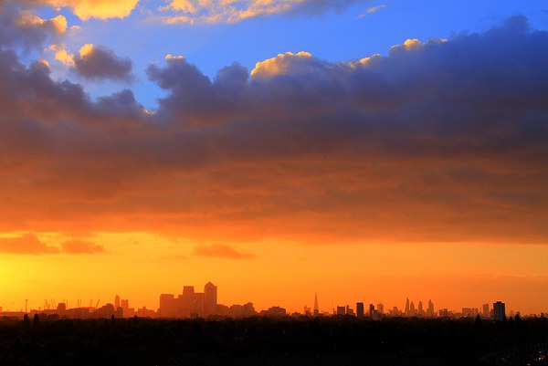 London Skyline Picture Board by David French