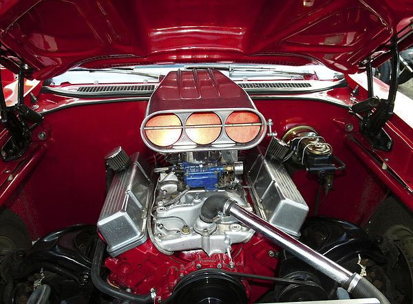 Classic Pontiac engine Picture Board by David French