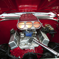 Buy canvas prints of Classic Pontiac engine by David French