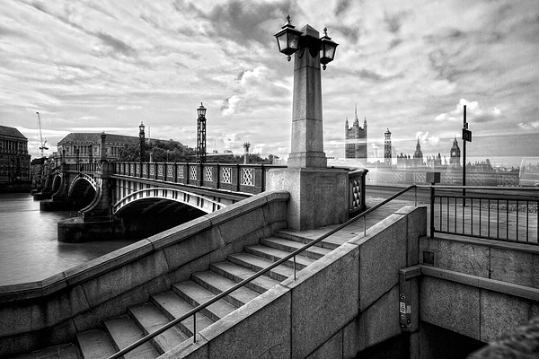 Lambeth Bridge London Thames Picture Board by David French