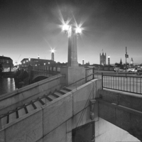 Buy canvas prints of Lambeth Bridge London Thames at night Dusk by David French